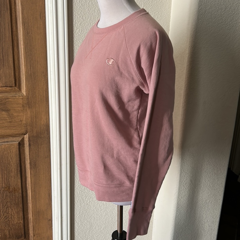 Champion Pink Top Dusty Rose Top Sweatshirt Beachy Small Athleisure Comfort - Picture 7 of 10